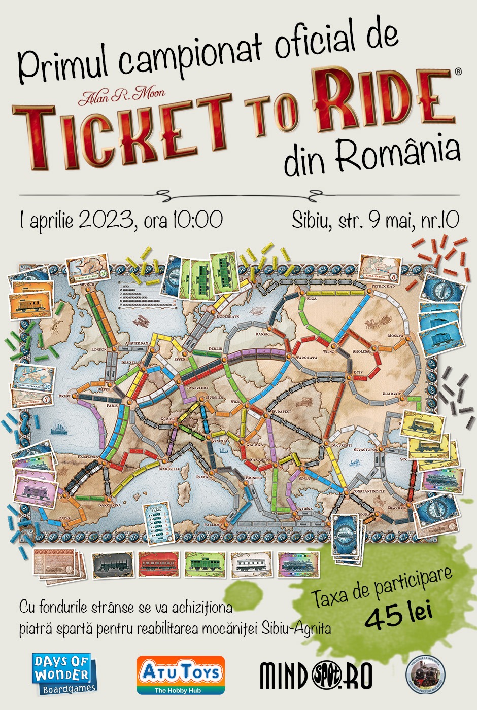 Campionat Ticket to Ride – Piatră spartă pentru Mocanița!